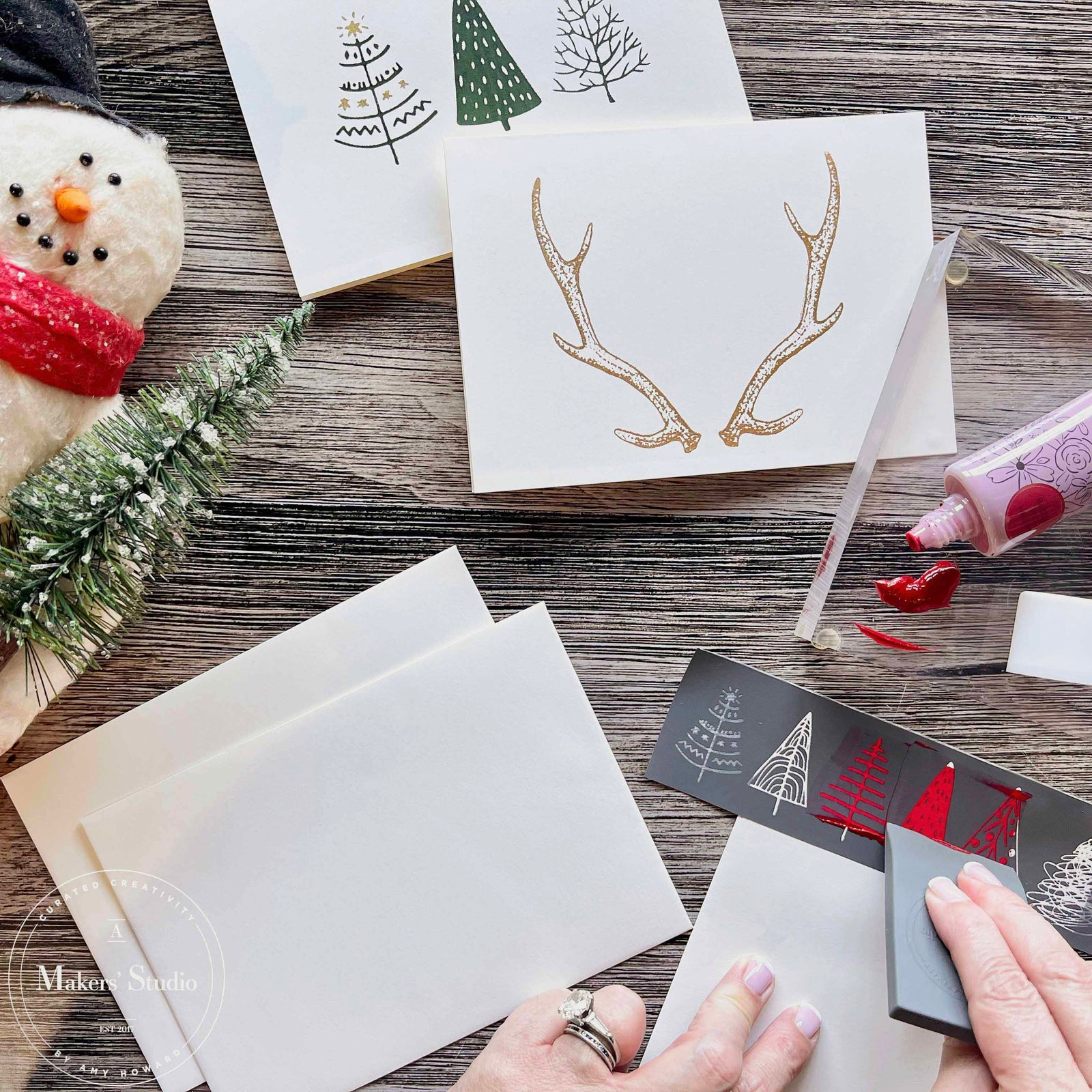 North Pole and Back - Mesh Stencil 8.5x11