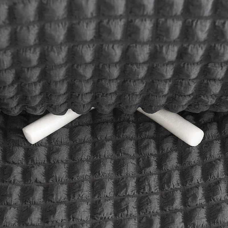 High-Quality Seersucker Stretch Sofa Slipcover with Elastic Bottom and Skirt Washable Furniture Protector for Kids and Pets 1/2/3/4 Seater Options