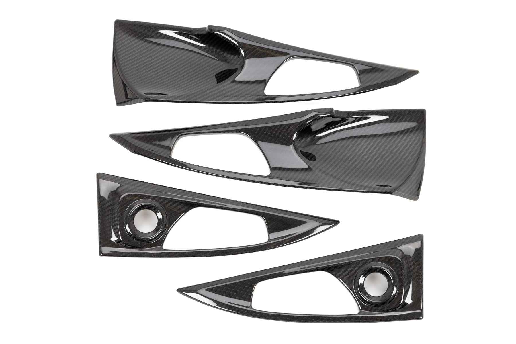 OLM LE Carbon Fiber Interior Door Handle Trim Covers (Full Set) - 2016 - 21 Honda Civic / 2017-21 Honda Civic Type R