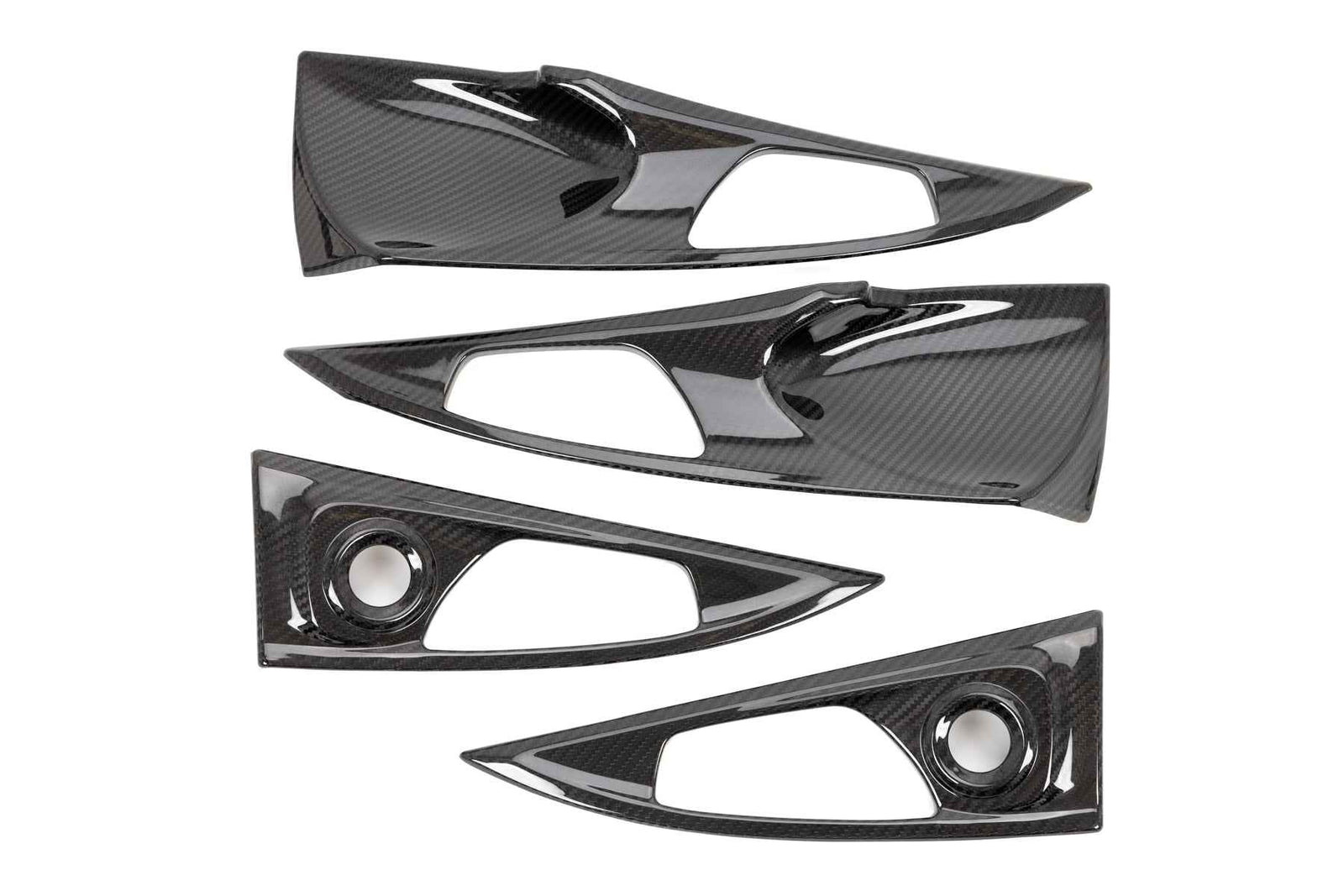 OLM LE Carbon Fiber Interior Door Handle Trim Covers (Full Set) - 2016 - 21 Honda Civic / 2017-21 Honda Civic Type R