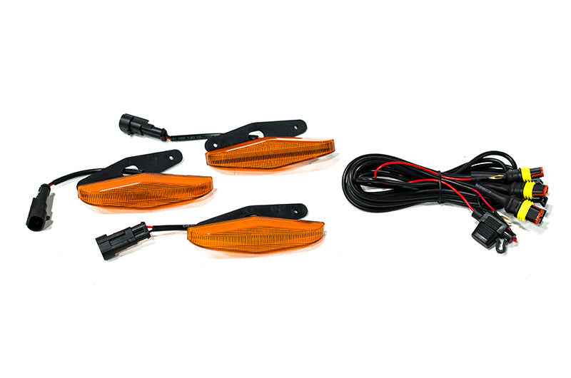 OLM Grille Lights (Amber Lens / Amber LED) - 14-19 Toyota 4Runner