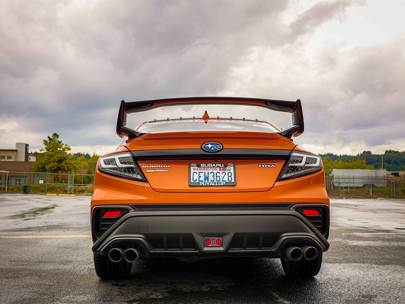 OLM Spec-AR LED Taillights (Clear Lens/Black Base/White Bar) - 2022+ WRX