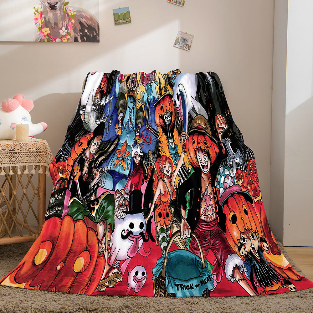 ONE PIECE Cosplay Soft Flannel Fleece Throw Blanket