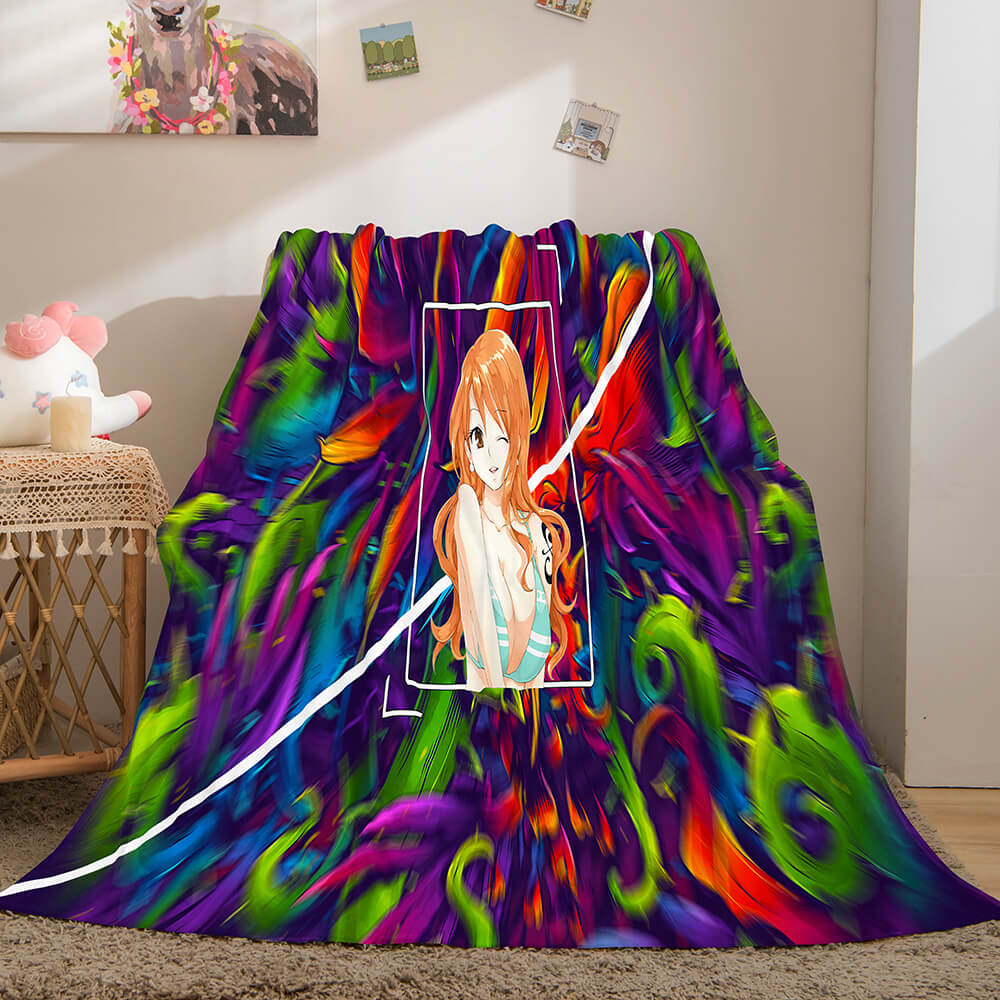 ONE PIECE Cosplay Soft Flannel Fleece Throw Blanket