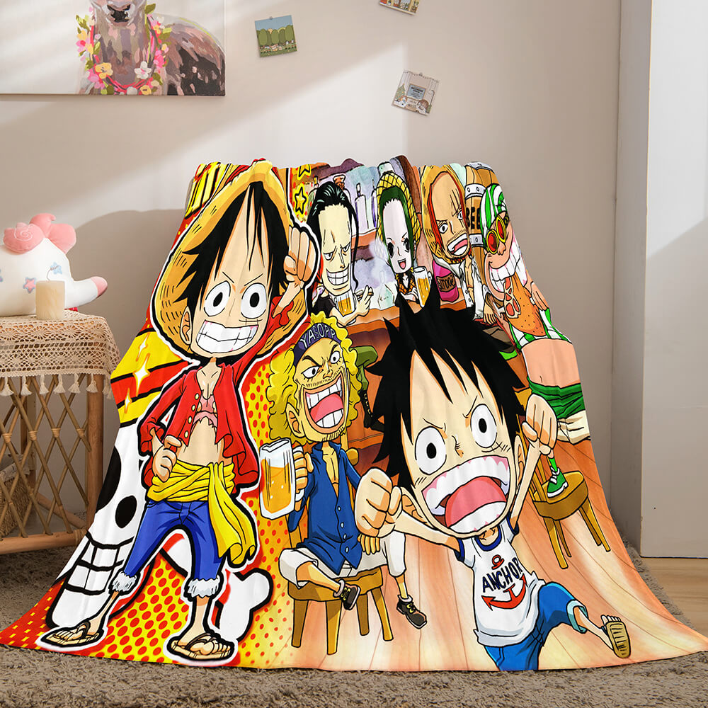 ONE PIECE Cosplay Soft Flannel Fleece Throw Blanket