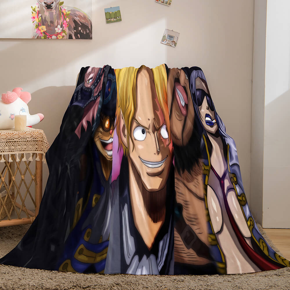 ONE PIECE Cosplay Soft Flannel Fleece Throw Blanket