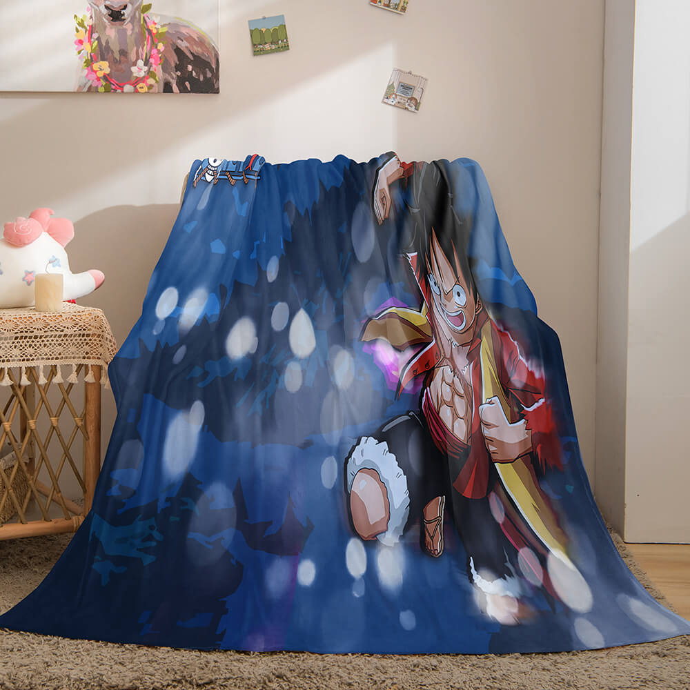 ONE PIECE Cosplay Soft Flannel Fleece Throw Blanket