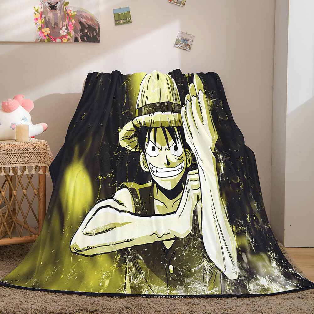ONE PIECE Cosplay Soft Flannel Fleece Throw Blanket