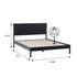 Paris Contemporary Reeded Headboard Solid Wood Bed