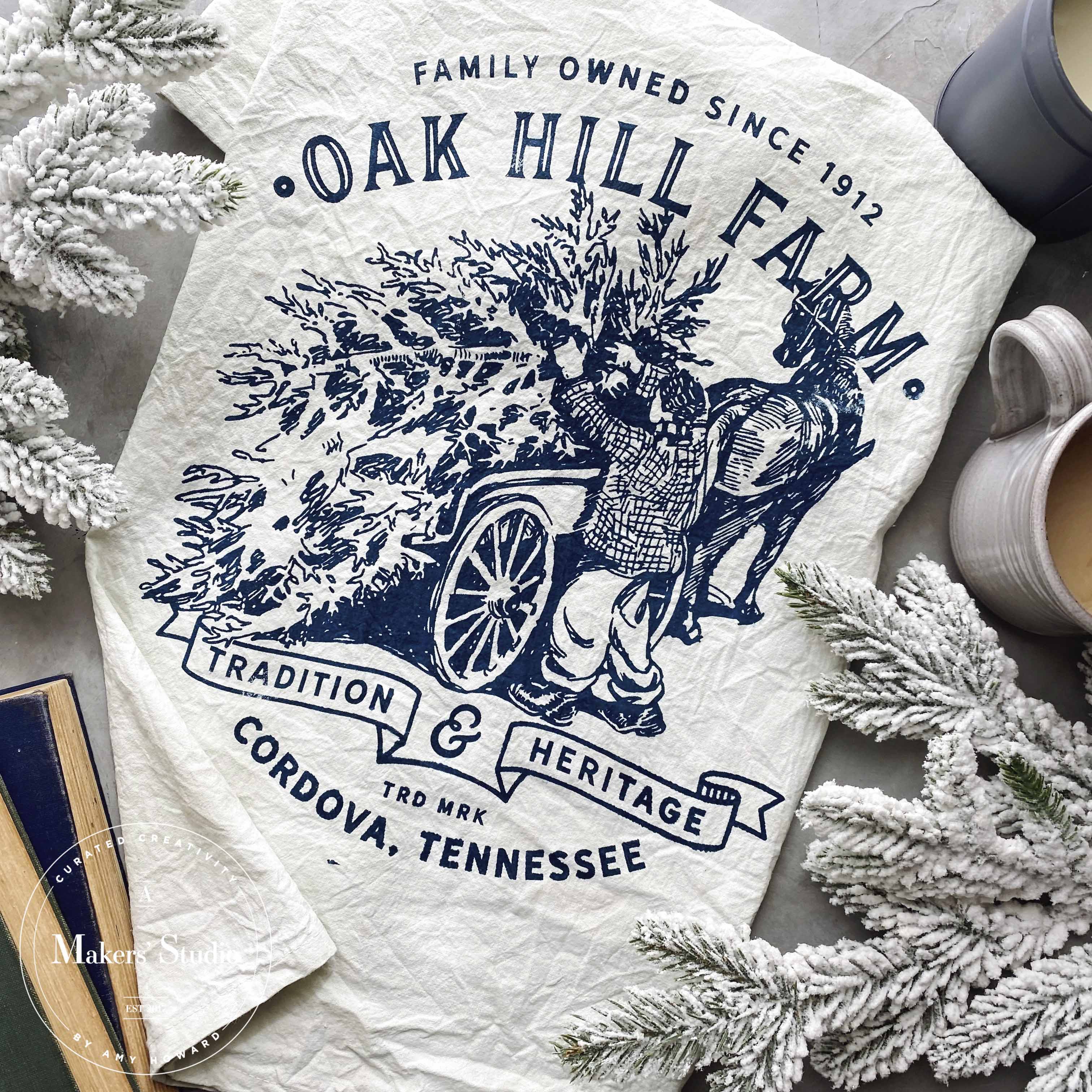 Oak Hill Tree Farm - Mesh Stencil 11x10