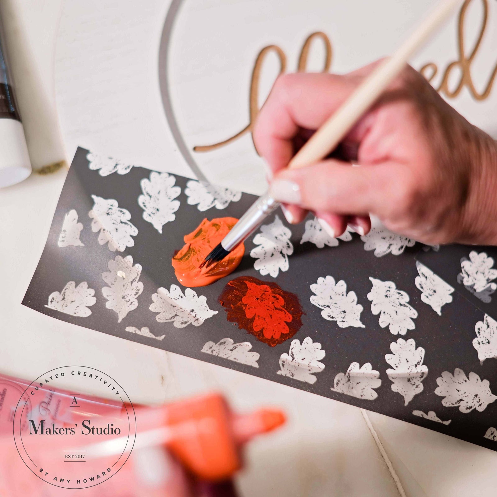 Oak Leaf Pattern - Mesh Stencil 12x12