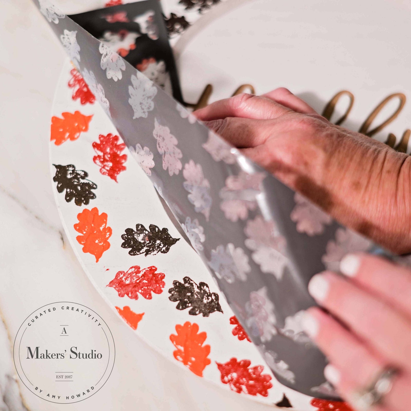 Oak Leaf Pattern - Mesh Stencil 12x12