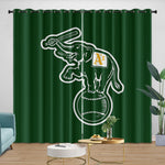 Oakland Athletics Curtains Blackout Window Drapes Room Decoration