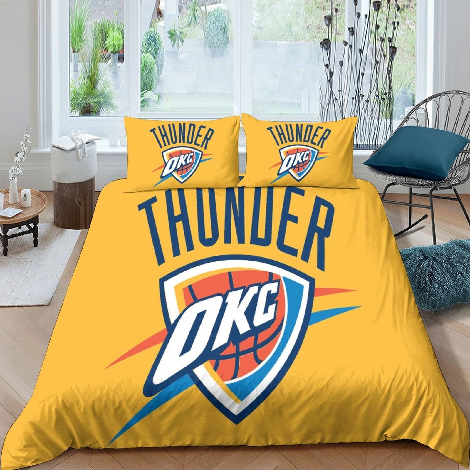 Oklahoma City Thunder Bedding Set Duvet Cover Without Filler