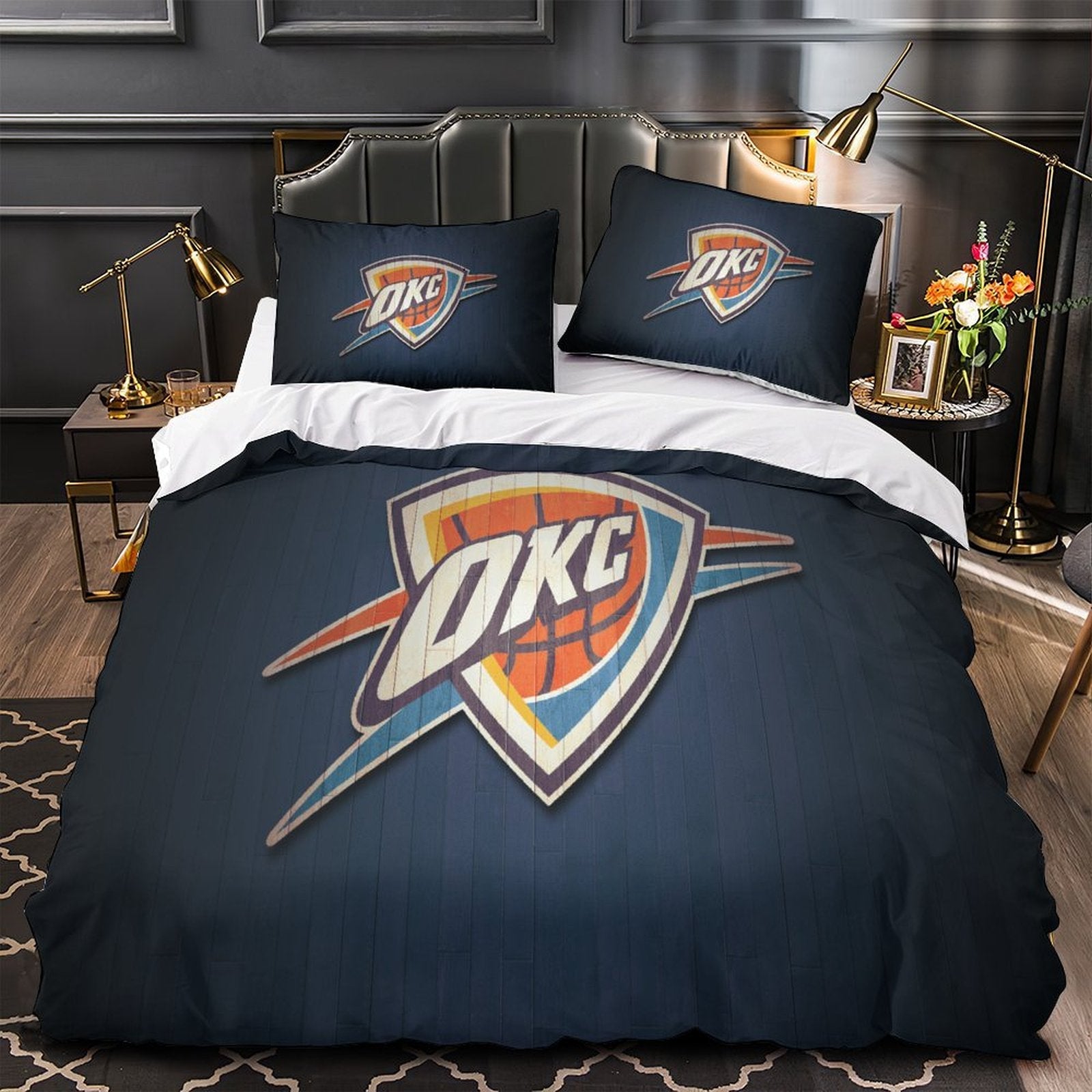 Oklahoma City Thunder Bedding Set Duvet Cover Without Filler