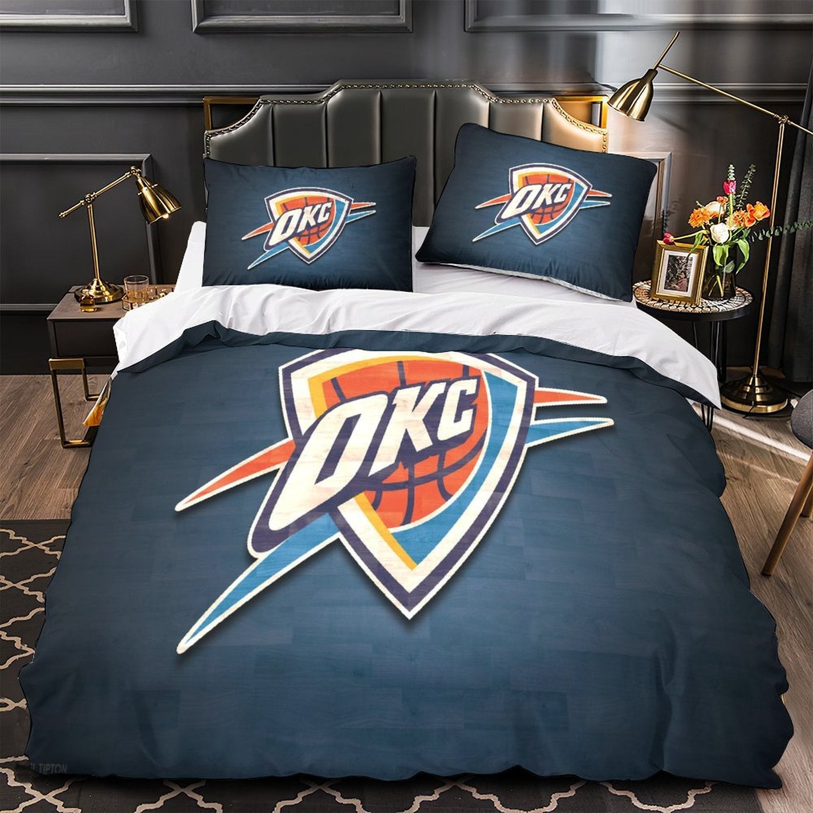 Oklahoma City Thunder Bedding Set Duvet Cover Without Filler