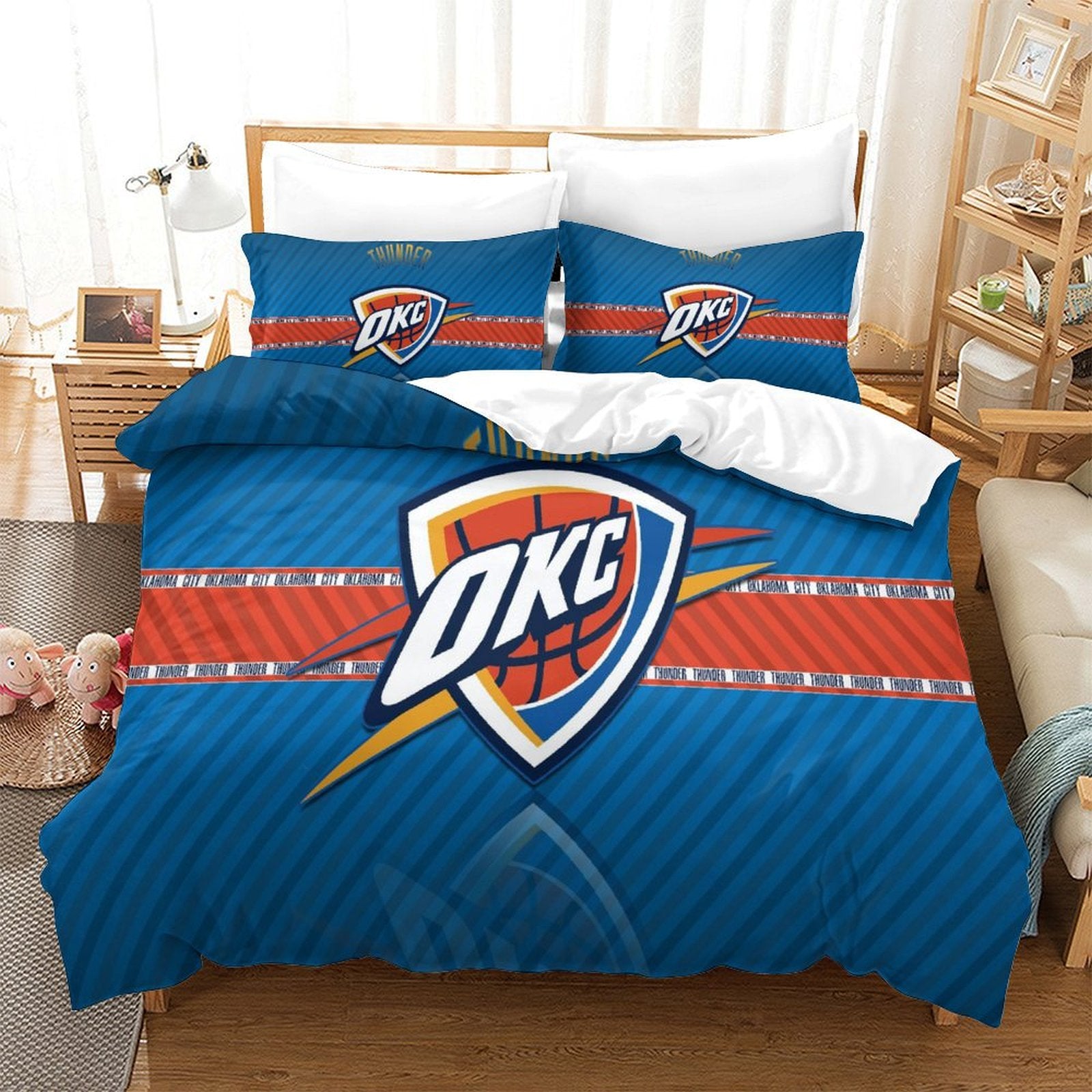 Oklahoma City Thunder Bedding Set Duvet Cover Without Filler