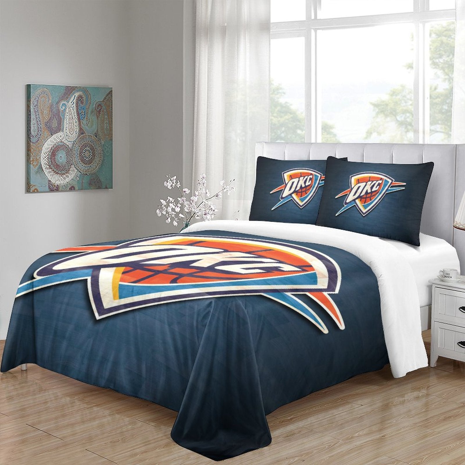Oklahoma City Thunder Bedding Set Duvet Cover Without Filler