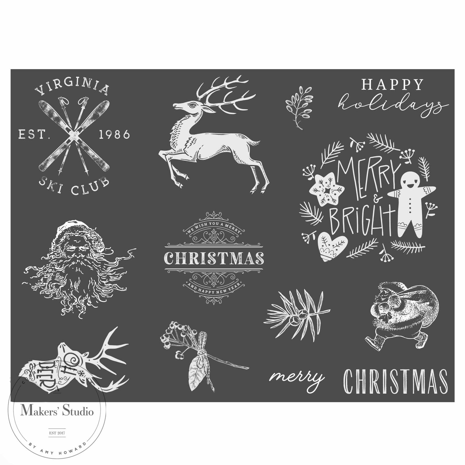 Old Man Winter - Mesh Stencil 9x12