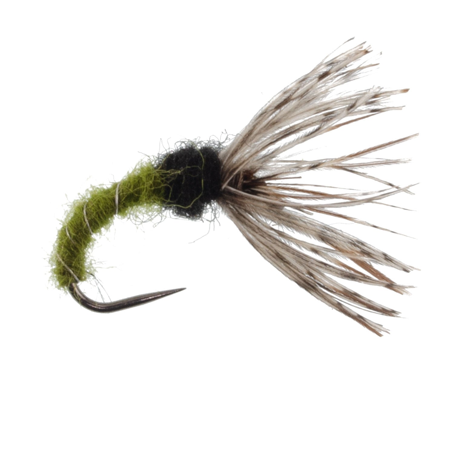 Olive Zebra Sakasa Kebari - 6 Tenkara Flies - Size 14