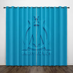 Olympique de Marseille Curtains Pattern Blackout Window Drapes