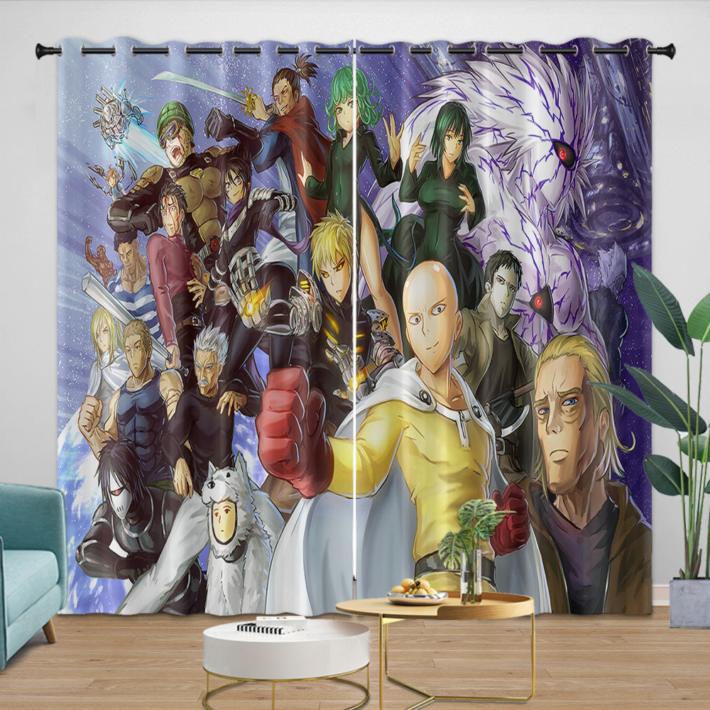 One-Punch Man Curtains Blackout Window Drapes Room Decoration