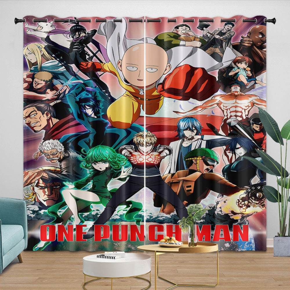 One-Punch Man Curtains Blackout Window Drapes Room Decoration