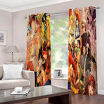 One Piece Curtains 2 Panels Blackout Window Drapes for Room Decoration