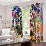 One Piece Curtains 2 Panels Blackout Window Drapes for Room Decoration