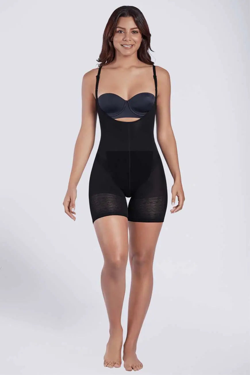 SHAPERLOVE Open Bust Thermal Short Body Shaper