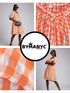 Orange GREENWICH Gingham Dress Prêt-à-Porter BYMANYC ® New York