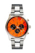 Orange and Black Chronograph Watch