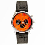 Orange and Black Chronograph Watch