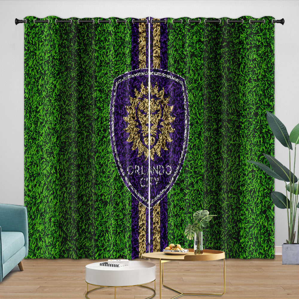 Orlando City SC Curtains Blackout Window Drapes Room Decoration