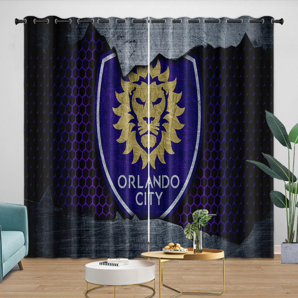 Orlando City SC Curtains Blackout Window Drapes Room Decoration