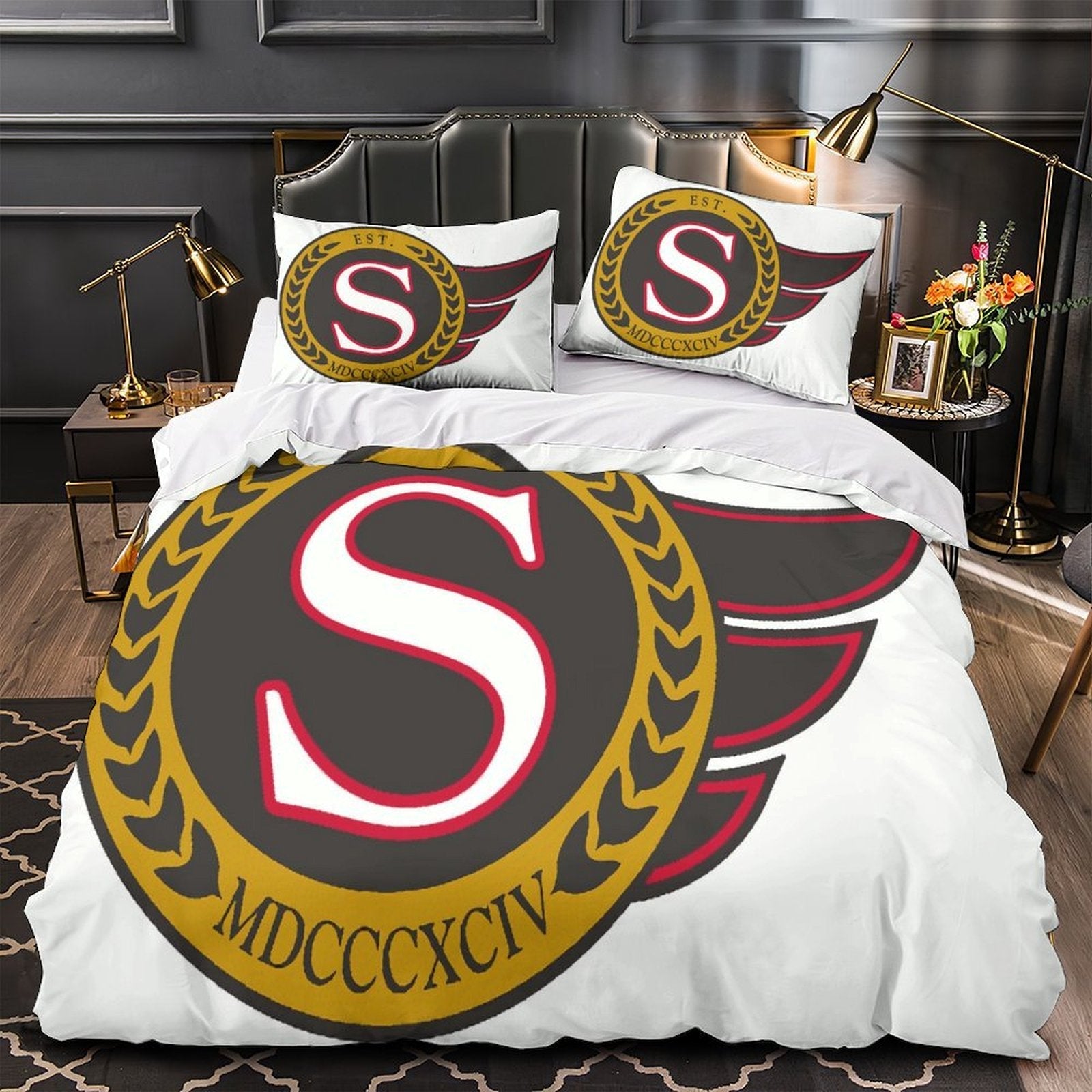 Ottawa Senators Bedding Set Quilt Duvet Cover Without Filler