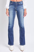 Women's Mid Rise Heavy Stitch Bootcut Cross Studded Jeans