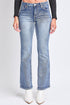 Women's Mid Rise Heavy Stitch Embroidered Bootcut Jeans