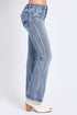 Women's Mid Rise Heavy Stitch Embroidered Bootcut Jeans