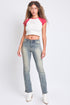 Women's Mid Rise Clean Hem Premium Stitch Bootcut Jeans