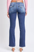 Women's Mid Rise Bootcut Brown Belted Jeans