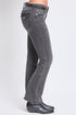 Women's Mid Rise Flap Pocket Belted Bootcut Jeans