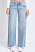Women's Mid Rise Rigid Detailed Wide Leg Jeans