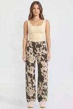 Women's Britney Printed Wide Leg Jeans