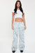 Women's Britney Printed Low Rise Wide Leg Jeans