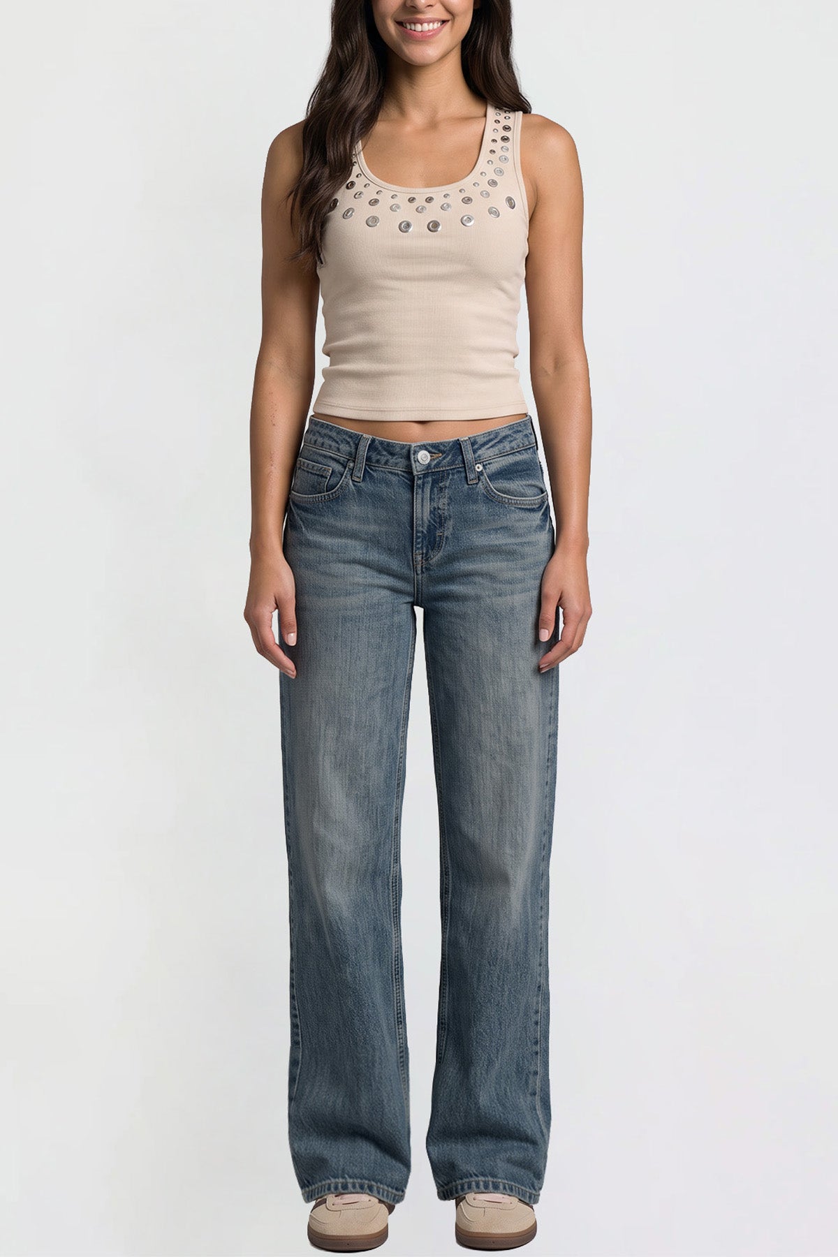 Women's Luxe Britney Wide Leg Jeans