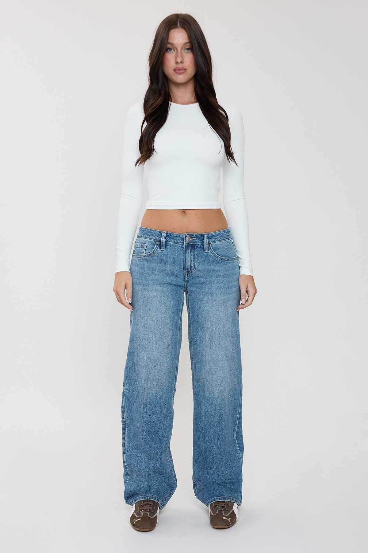 Women's Luxe Britney Wide Leg Jeans