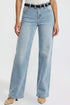Women's Britney Belted Wide Leg Jeans