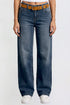 Women's Britney Belted Wide Leg Jeans