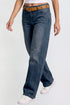 Women's Britney Belted Wide Leg Jeans